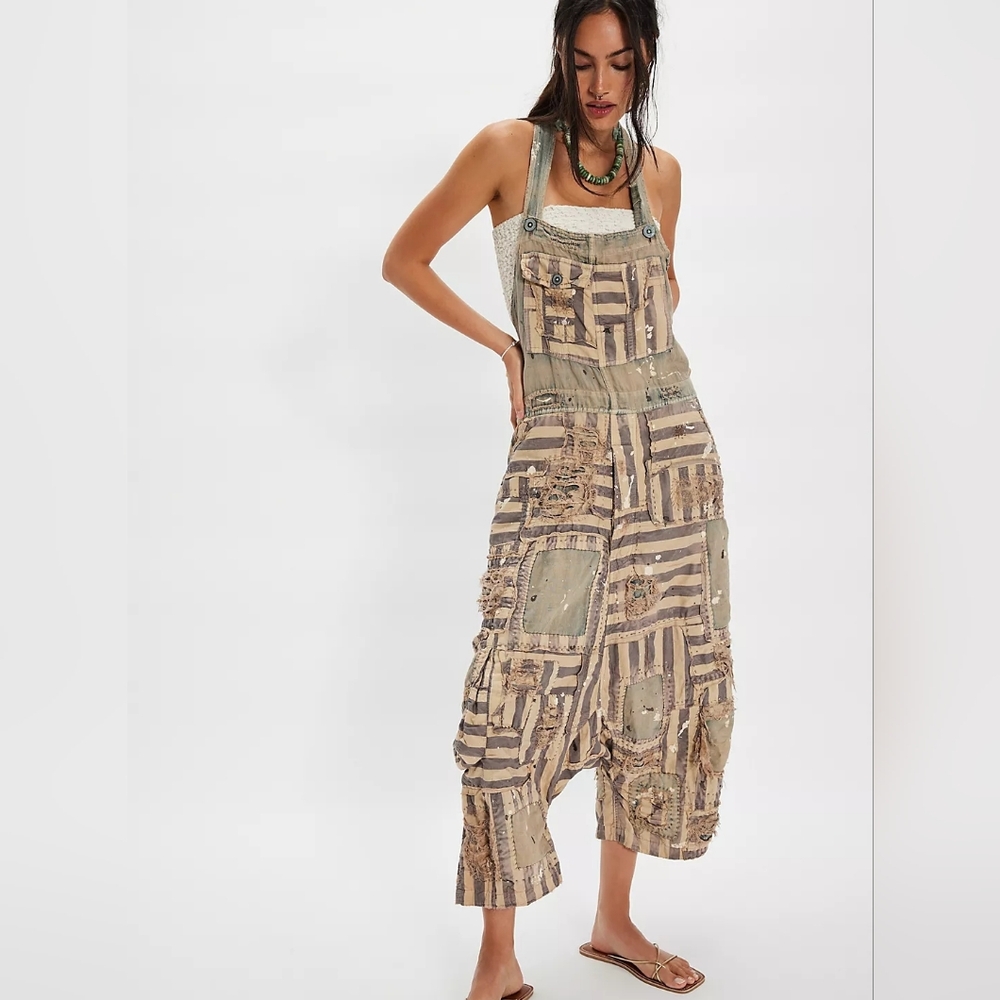 Magnolia Pearl Patchwork Frankie Overalls